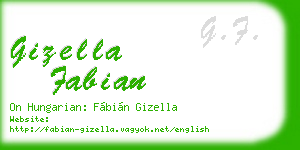 gizella fabian business card
